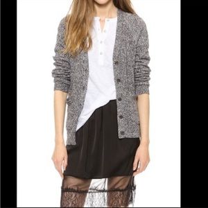 Madewell Graduate Marled Gray Button Up Cardigan Sweater Size Small